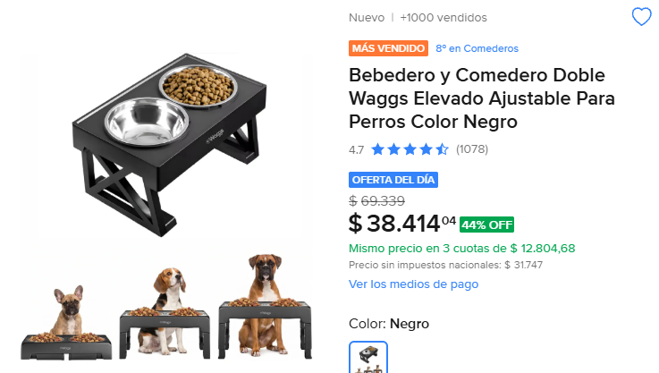 OfertasGoku's tweet photo. 🐶 TU PERRO TAMBIÉN MERECE COMER CON COMODIDAD.

Antes $69.339.
Ahora $38.414,04.
https://t.co/fmX6e4AFLS

Bebedero y comedero doble Waggs elevado y ajustable, con altura regulable para adaptarse al tamaño de tu perro. Incluye cuencos desmontables, sistema de alimentación lenta y bebedero de acero inoxidable, ideal para hacer más cómoda y ordenada su rutina.