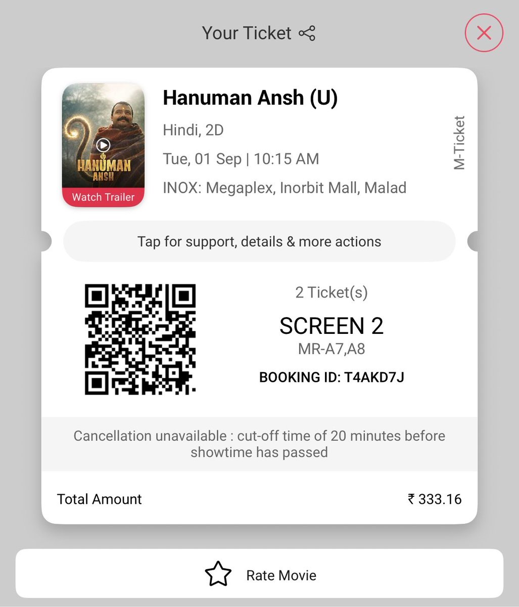 yash_gosalia's tweet photo. My first watch of September was #HanumanAnsh, and I’m glad I chose this one. It’s the kind of film that doesn’t demand attention through noise. It quietly pulls you in and leaves you thinking about what you just experienced. @HanumanAnsh @filmervishal https://t.co/0SwfuAYckD