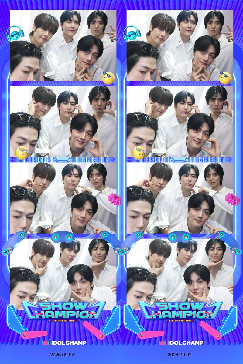 showchampion1's tweet photo. 📸 쇼챔네컷 OPEN

쇼챔 포토부스에 등장한
#SF9

네 컷에 담은
오늘의 특별한 순간 📷

오직 쇼챔에서만 풀리는
초특급 한정판 비주얼💥

지금 바로 확인하러 챔챔챔 🏃‍♂️

@ALLTHEKPOP
@idolchamp1
@SF9official https://t.co/EG4fIguLtd