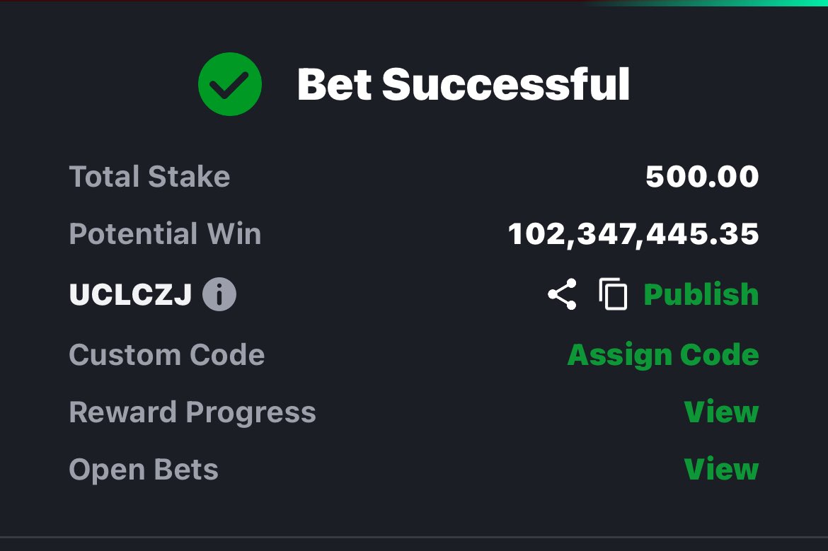 Chiltips1's tweet photo. PLAY AND PROSPER!! 

UCLCZJ

#sportybet https://t.co/xwKdXZxCmL