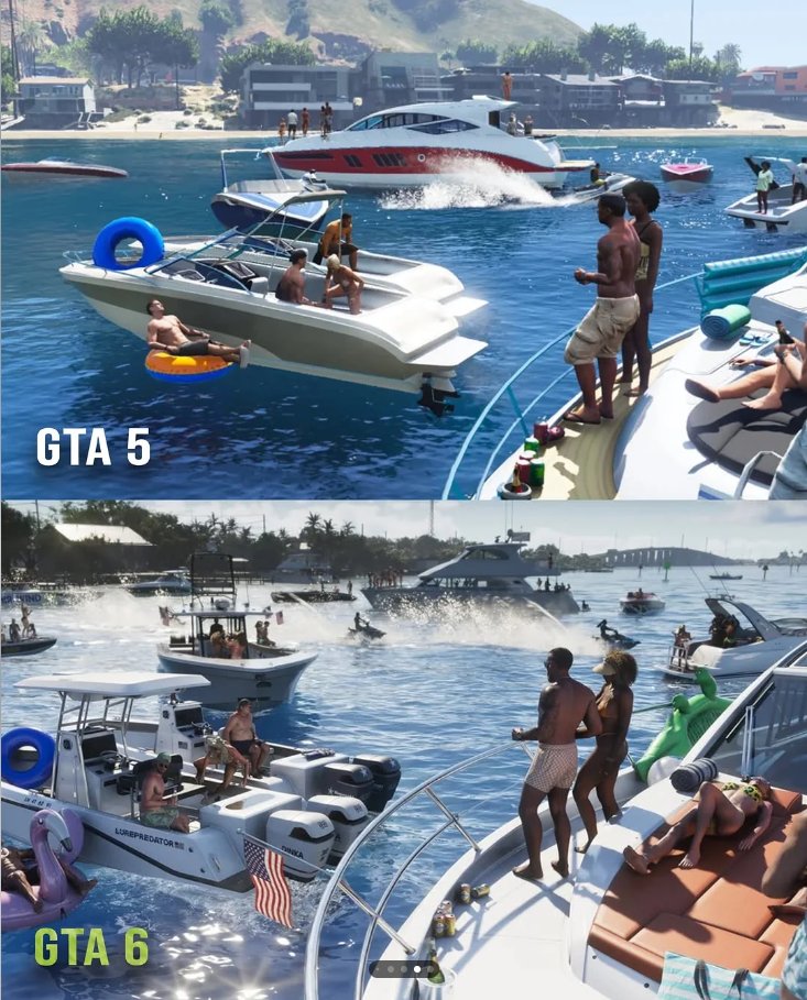 KINGAMING_X's tweet photo. Gta v vs Gta vi graphics comparison https://t.co/FHJBB5BrUN