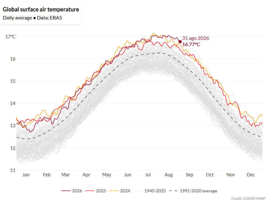 iSostenibilidad's tweet photo. temperatura diaria en superficie y del mar
datos absolutos
#nonormal
#emergenciaclimatica
¿están las #politicaspublicas, los medios de comunicación, las #ciudades, las #empresas actuando respecto a este reto? ¿a que esperan? https://t.co/ILWd9DY29Q