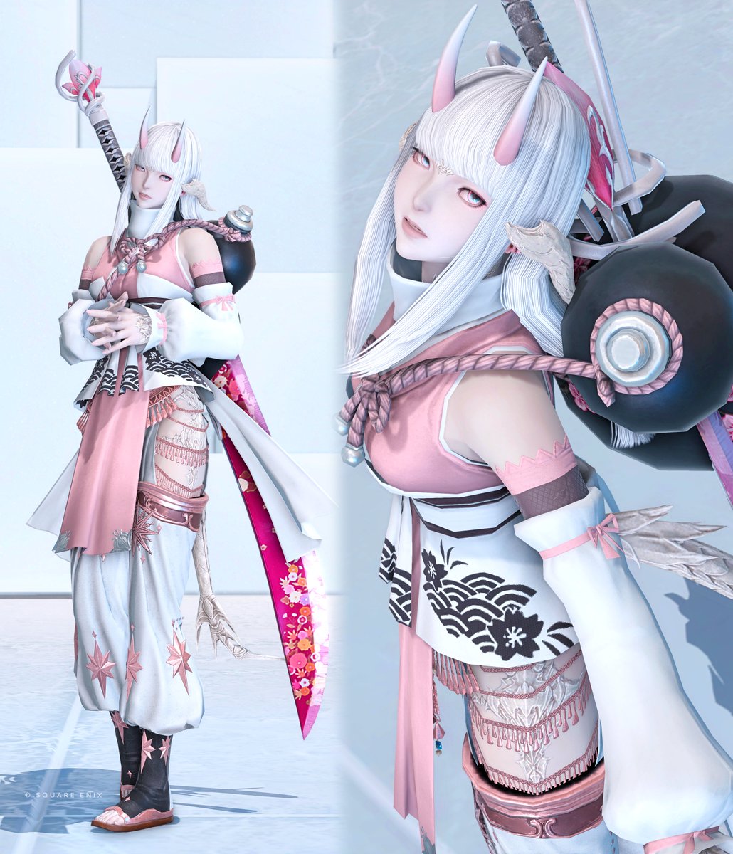 Tsubaki422_ff14's tweet photo. 🌸😈👘✨ https://t.co/LloAPM53IW