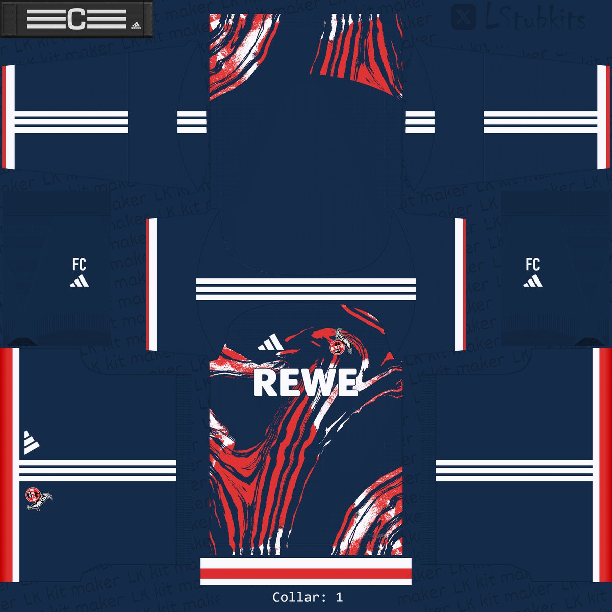 LStubkits's tweet photo. MADE ON REQUEST: 1. FC Köln 2026-27 Kits  https://t.co/XYIcFr9c9V
@kitmakerdreamer @KitManCal 
thank you for templates! https://t.co/Va91ADtd7E