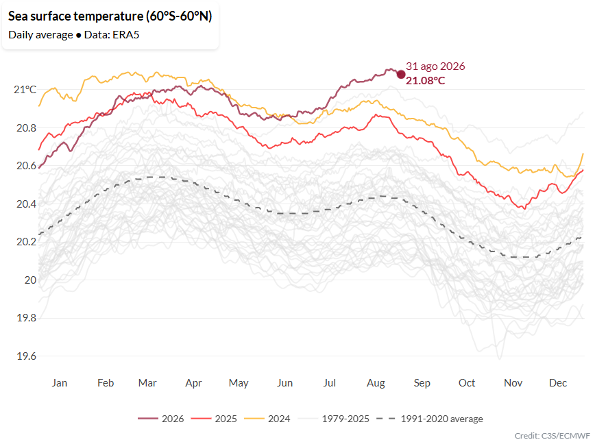 iSostenibilidad's tweet photo. temperatura diaria en superficie y del mar
datos absolutos
#nonormal
#emergenciaclimatica
¿están las #politicaspublicas, los medios de comunicación, las #ciudades, las #empresas actuando respecto a este reto? ¿a que esperan? https://t.co/ILWd9DY29Q