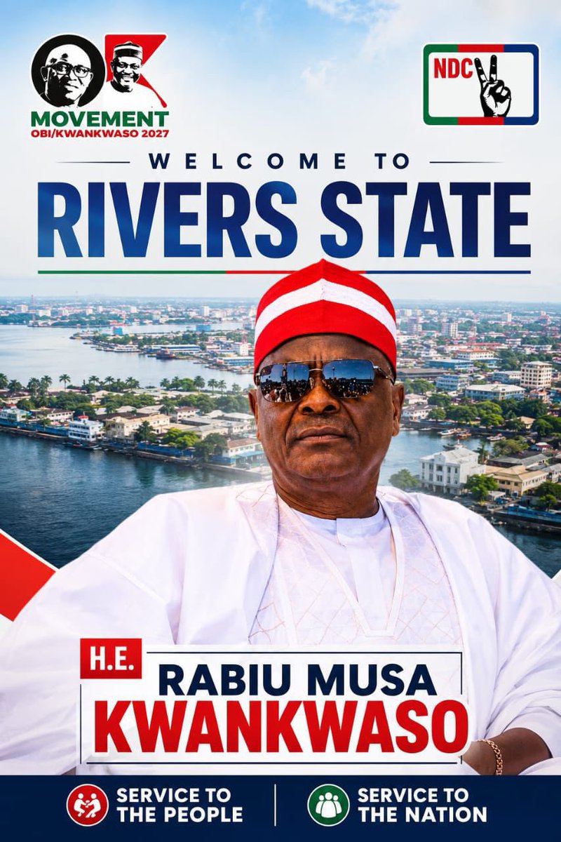 VictorManjul's tweet photo. The incoming Vice President, Federal Republic of Nigeria, His Excellency, Eng. RMK @KwankwasoRM just landed in Rivers State⚠️‼️

#OK✌️ https://t.co/WSimRRaiHK