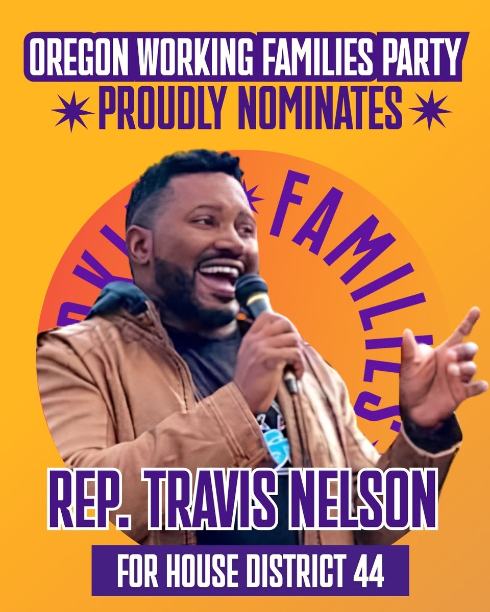 IamTravisNelson's tweet photo. Proud to be a Working Families Party (WFP) candidate! 

Only the most pro worker candidates earn the WFP nomination! https://t.co/L0aVQ6o2te