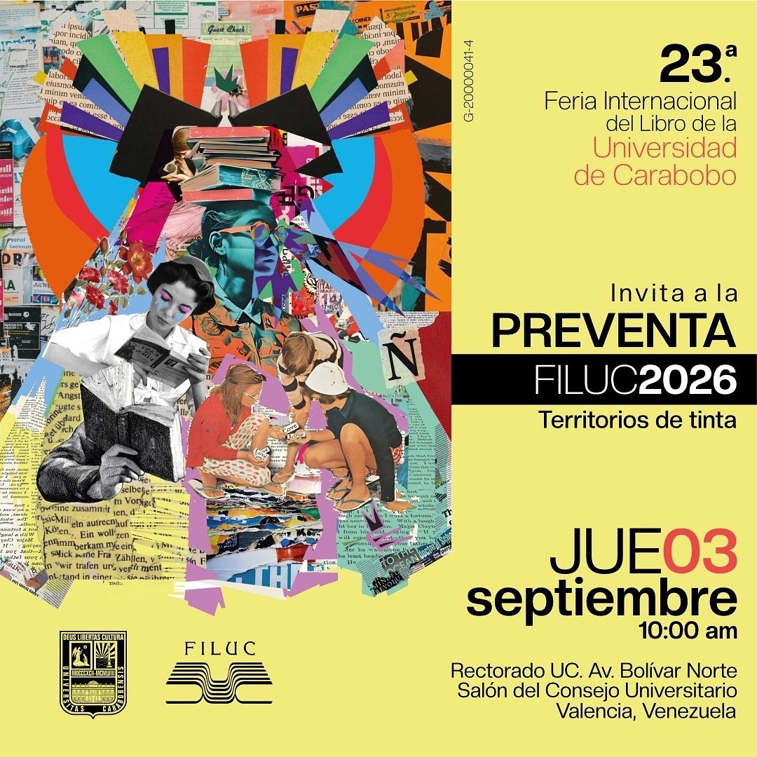 UCarabobo's tweet photo. La @Filuc_oficial invita cordialmente a la Preventa 2026 para la edición 23.a, con la asistencia de la rectora Jessy Divo de Romero. 
La actividad será este jueves #03Sep a las 10:00 am, en el Salón de sesiones del Consejo Universitario Rectorado, avenida Bolívar Norte. https://t.co/lGoJ67BSl5