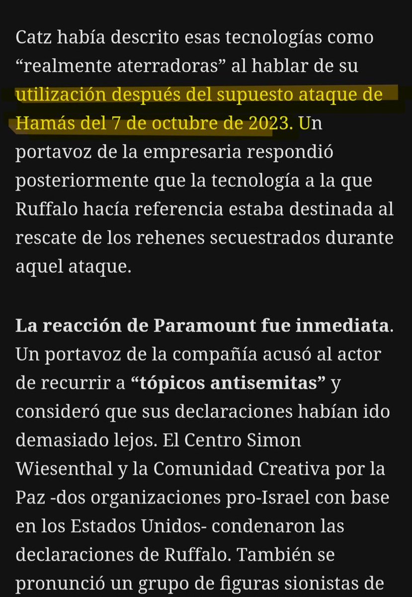 danilerer's tweet photo. DESINFORMACIÓN ANTISEMITA EN ESTADO PURO

ABERRANTE ESTO QUE SALIÓ EN @LANACION

Obviamente sin la firma de quien lo escribió o de donde lo levantaron.

Si, se refieren a la peor masacre de judíos desde la creación del Estado de Israel como "EL SUPUESTO ATAQUE DE HAMÁS DEL 7 DE OCTUBRE DE 2023".

Además, que 180 Judíos lo apoyen a Ruffalo no lo hace menos antisemita. El EX juez López también tenía sus "amigos judíos".