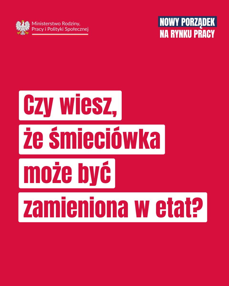 MRPiPS_GOV__PL's tweet photo. Masz „zlecenie”, chociaż wszystko na co dzień wygląda jak etat?
Dzięki przygotowanej w #MRPiPS reformie PIP ma nowe narzędzia do reagowania na nieprawidłowości w zatrudnieniu 🤝
🔗 Sprawdź, jakie masz prawa: https://t.co/sGAbMepzx4
🔄 Podaj dalej - ta wiedza przyda się też innym.
#NowyPorządekNaRynkuPracy