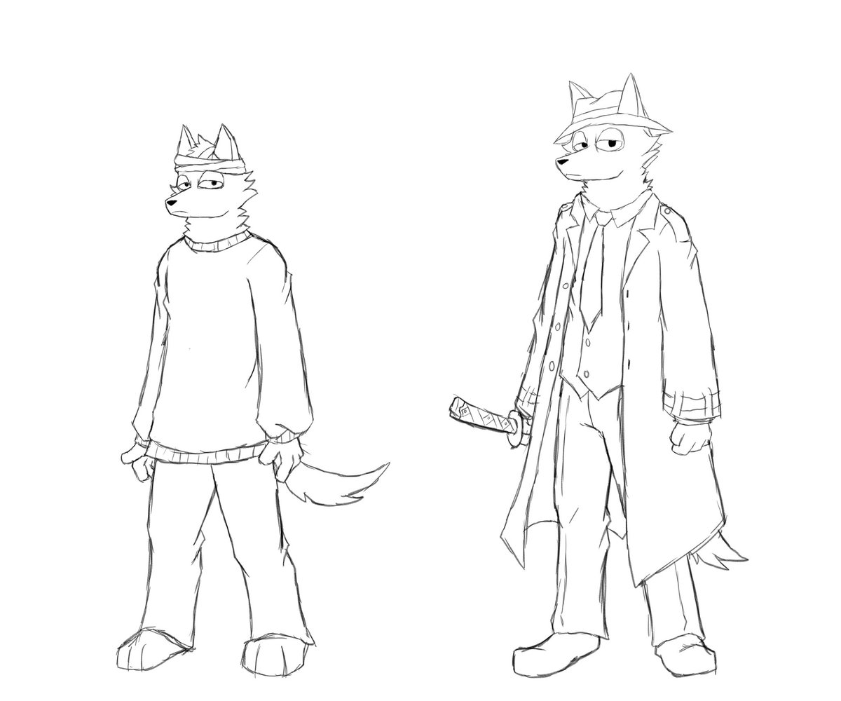 Ruddyscrew's tweet photo. Sketch of mma oc’s daido and kyo 🦫

#maumakanapa https://t.co/nMG3yzgnZR