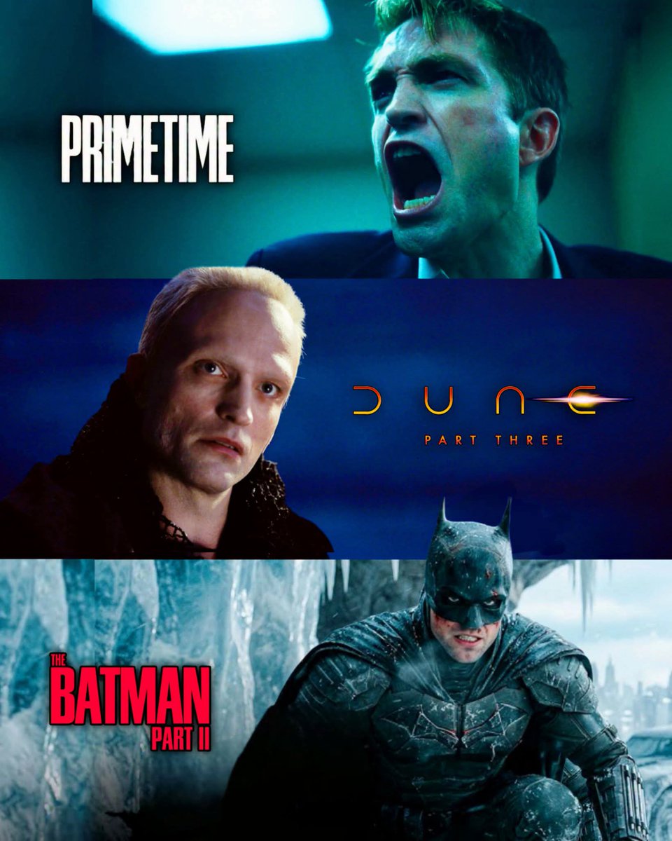 TheCineprism's tweet photo. Robert Pattinson upcoming slate. https://t.co/cMzjii4dCP