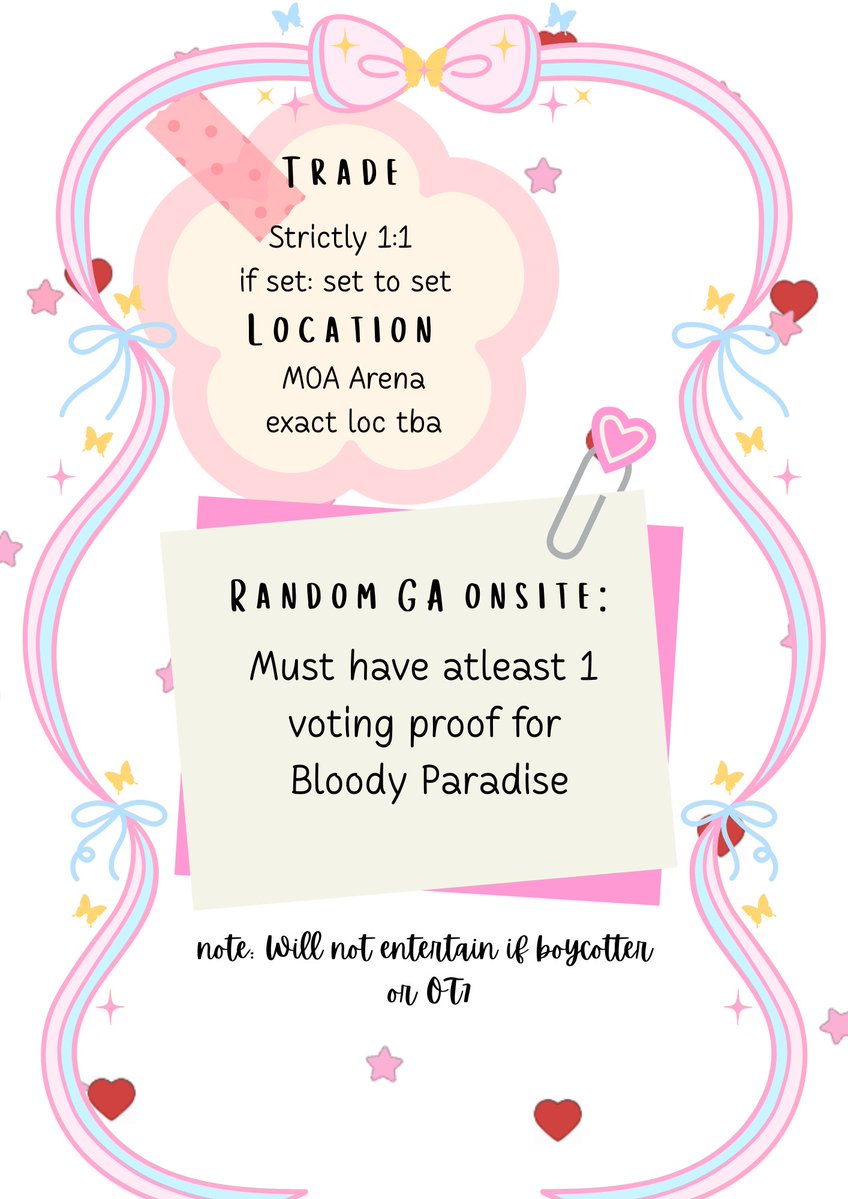 rikuurhimeyy's tweet photo. ENHYPEN: ENDLESS DUNKIN FUNMEET 

 ⟢ open for trade ⟢ (thru dm)
— strictly 1:1 or set:set 
— fan support by @rikuu_rhimeyy 
— see photos for mechanics

🗓️ oct 3, 2026
📍 moa arena ૮꒰ ˶• ༝ •˶꒱ა ♡

#Enhypen #Enhypenfunmeet #ENDLESSFunMeet #dunkinPH_ENDLESS https://t.co/J3qrzZ4i3U