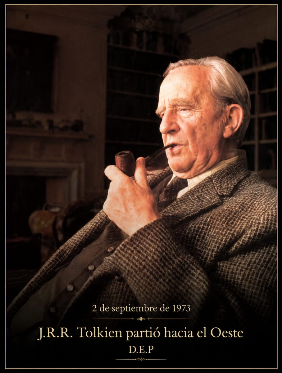 ElAnilloUnico's tweet photo. Tal día como hoy, el 2 de septiembre de 1973, J.R.R. Tolkien partió hacia el Oeste. D.E.P.
Gracias por todo Profesor.

#Tolkien https://t.co/EzgXZU1QLw
