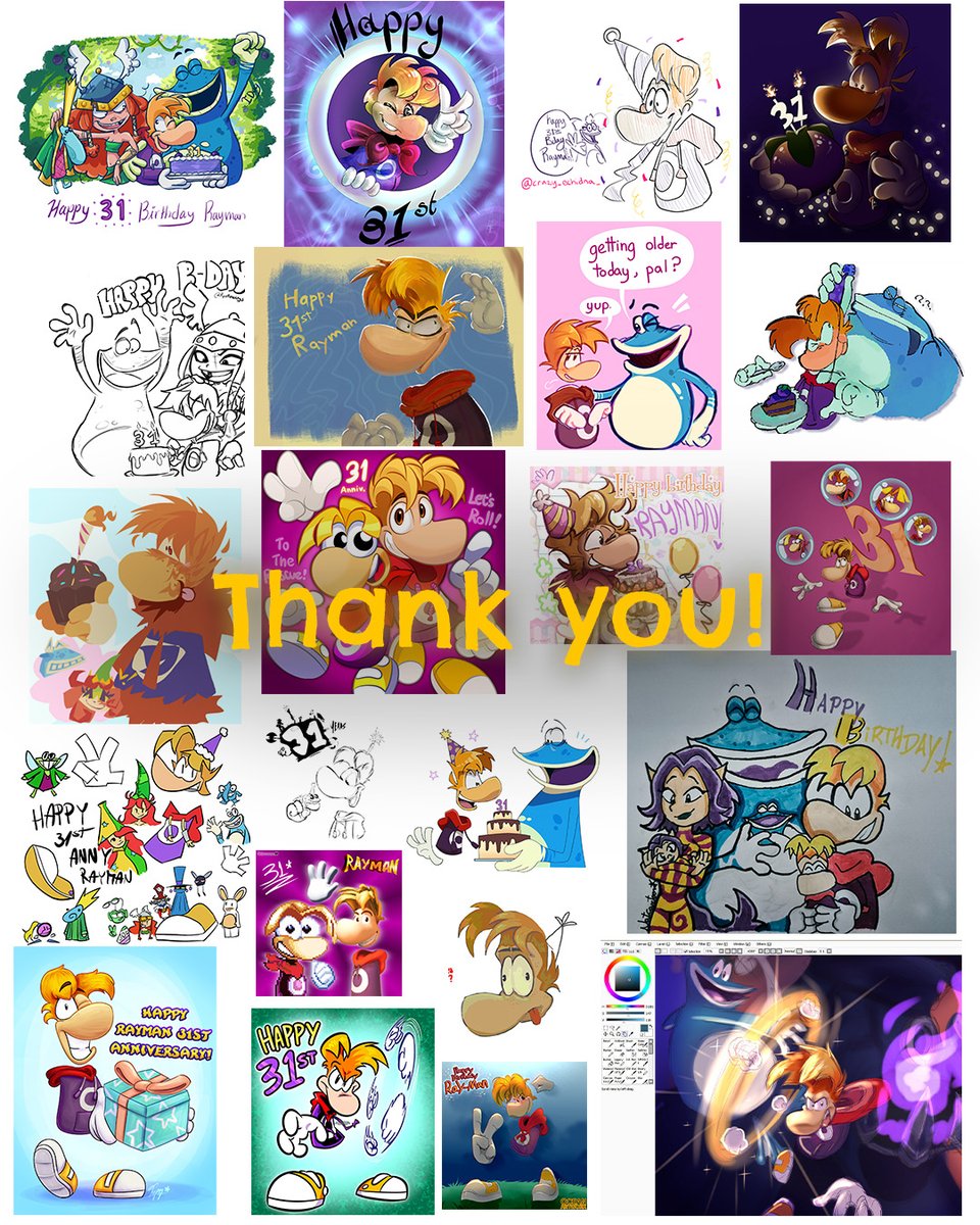 RaymanGame's tweet photo. Thank you for all the birthday love! ❤️ https://t.co/47PXDzpyzp