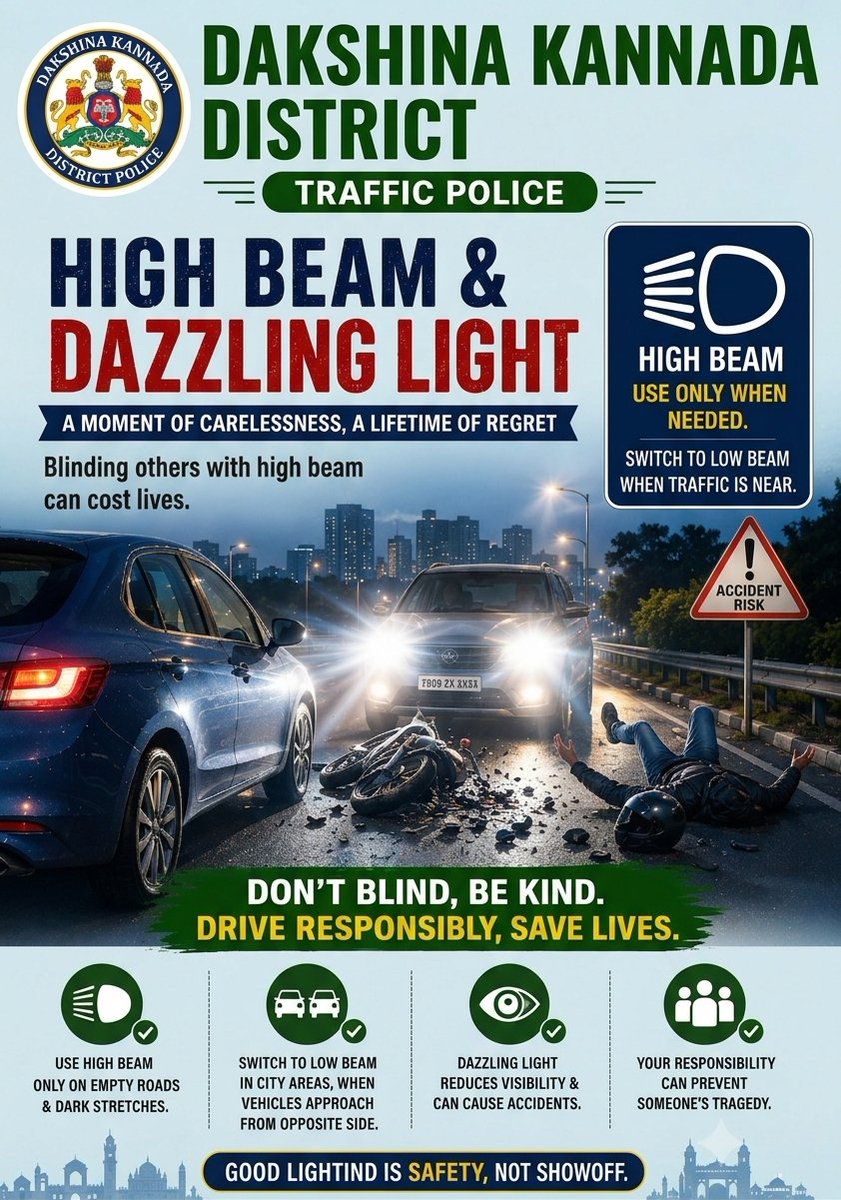 spdkpolice's tweet photo. A Moment Of Carelessness, A Life Time regret.
@KarnatakaCops
#drivesafe
#beresponsible
#hoghbeam https://t.co/5afJigCnSq