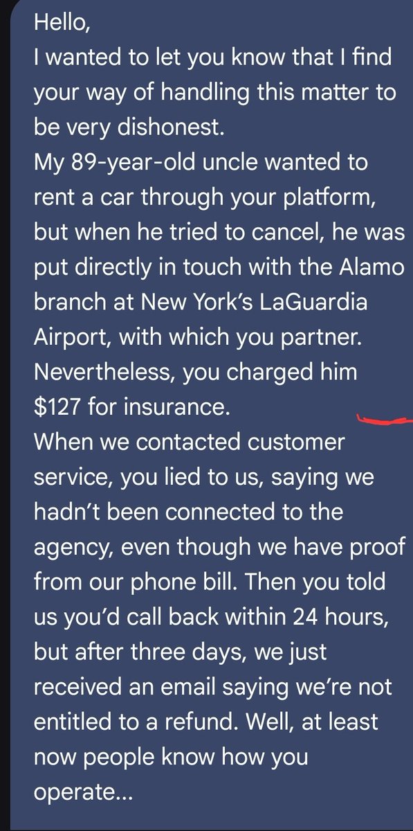weizy14's tweet photo. @Expedia 
I wanted to let you know that I find your way of handling this matter to be very dishonest. https://t.co/Z3KS77p5P7