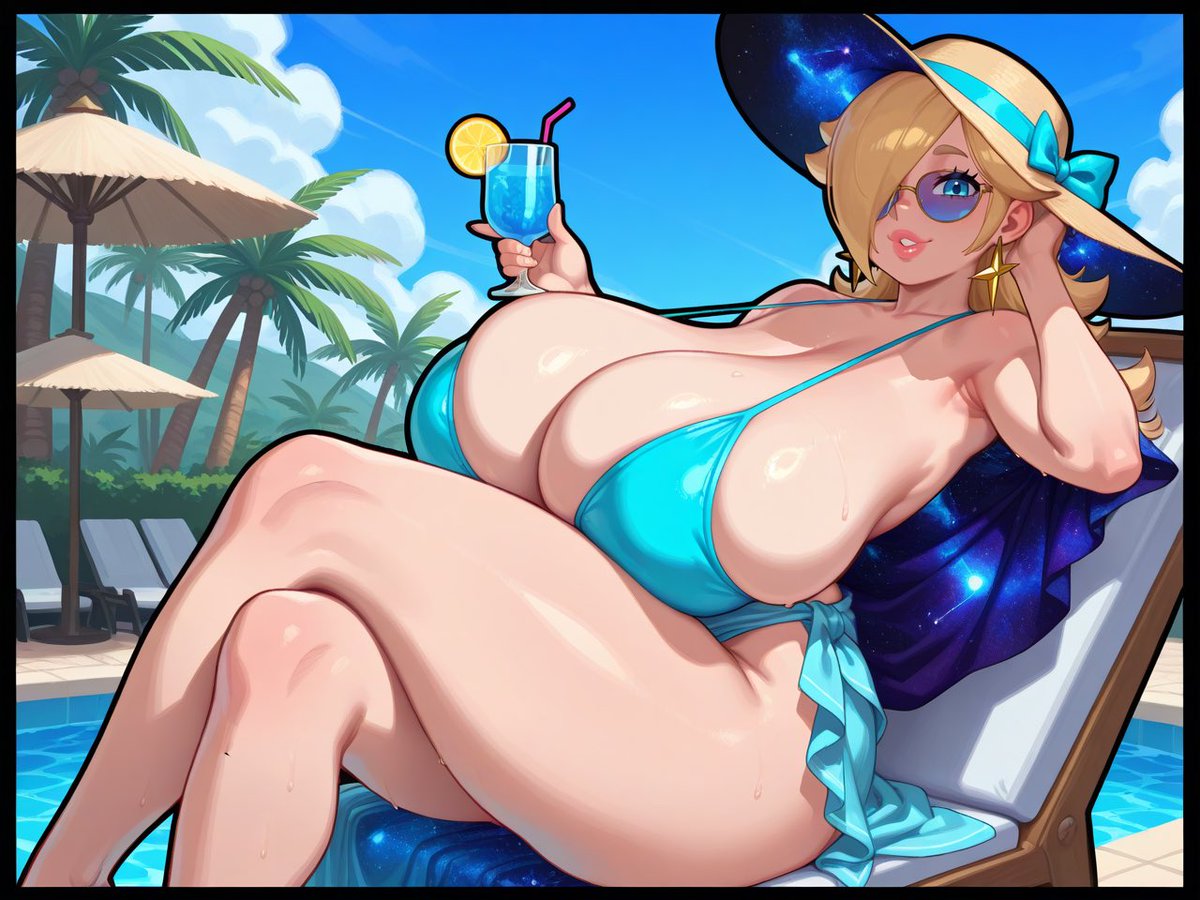 Nedyarbx's tweet photo. Good morning! Rosalina spending some time at the Beach Bowl Galaxy Resort. She’s one of my favorites even if I forget to do her often, that hair over her eyes on a tall woman definitely awakened something in me as a kid https://t.co/8XKkJN8qRE