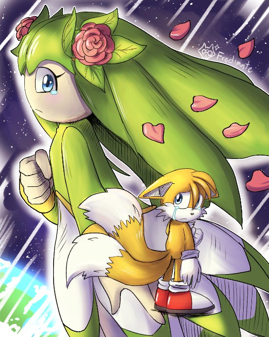 Fredimate's tweet photo. Just had to draw this since everyone is drawing Cosmo.
Cosmo X Tails,
Tragic love https://t.co/Q0grkxCFRc