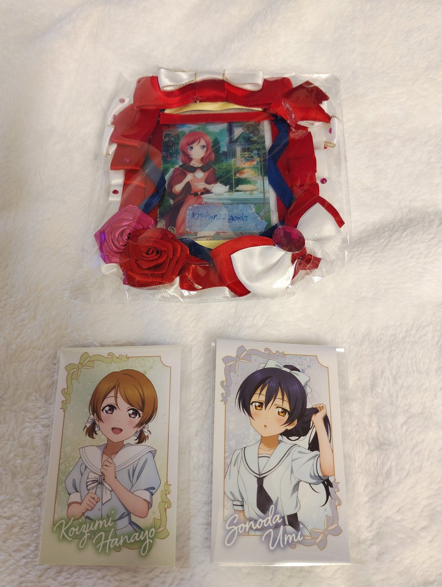 ryohan22goods's tweet photo. ラブライブ！μ's　マリンコレクション　POP-UP　トレーディングフォト風カード　交換

譲　花陽、海未
求　真姫

※郵送交換にて承ります。 https://t.co/xdwcoFru1X
