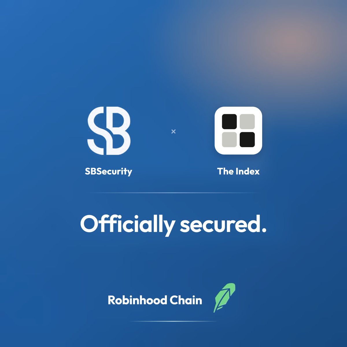 SBSecurity_'s tweet photo. Audit complete for @TheIndexFi's Baskets - tokenized baskets built on Uniswap v4, coming to the @RobinhoodCrypto chain.

1 high, 11 medium, all resolved before launch.
Kudos to the team for taking security seriously.

SBSecurity is now Index’s official security partner. 🤝 https://t.co/RtVLjTpuFX