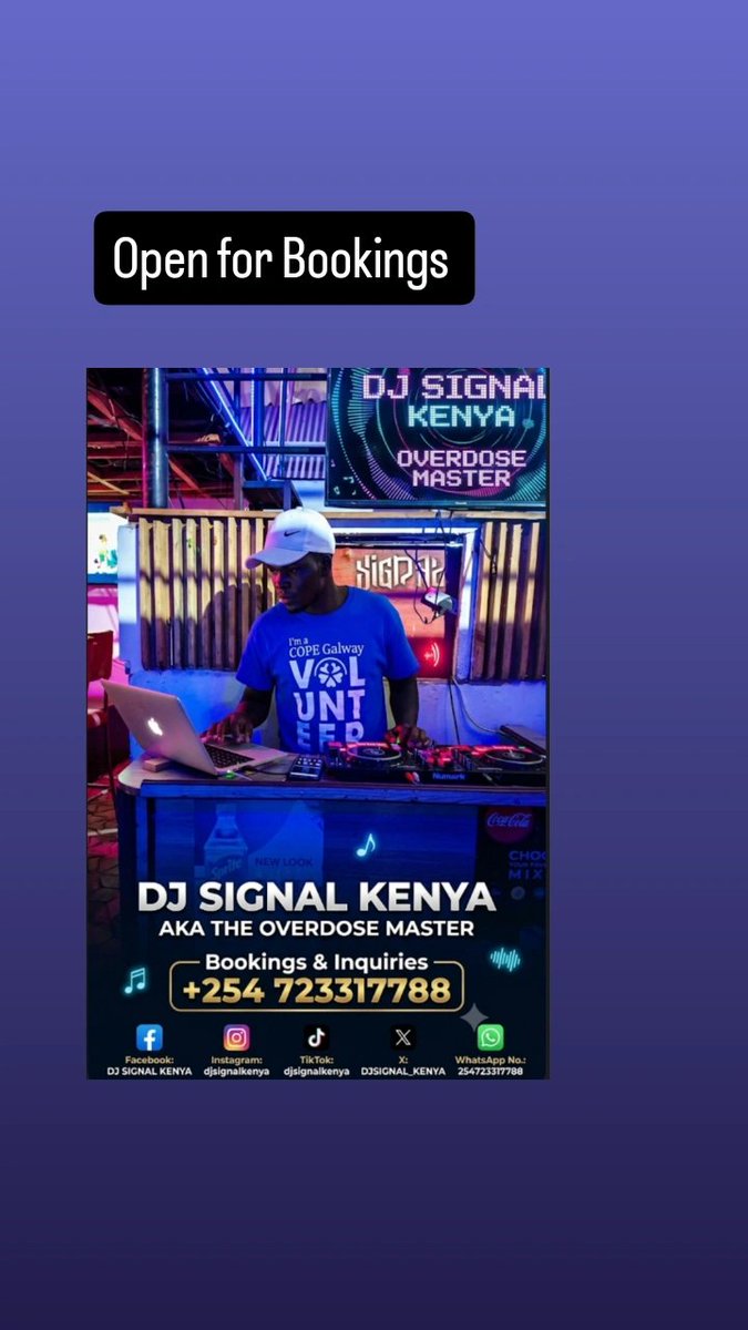 DJSIGNAL_KENYA's tweet photo. Open for Bookings.  Party with djsignalkenya TheOverdoseMaster 
#TheOverdoseMaster https://t.co/4LTV3Xeiik