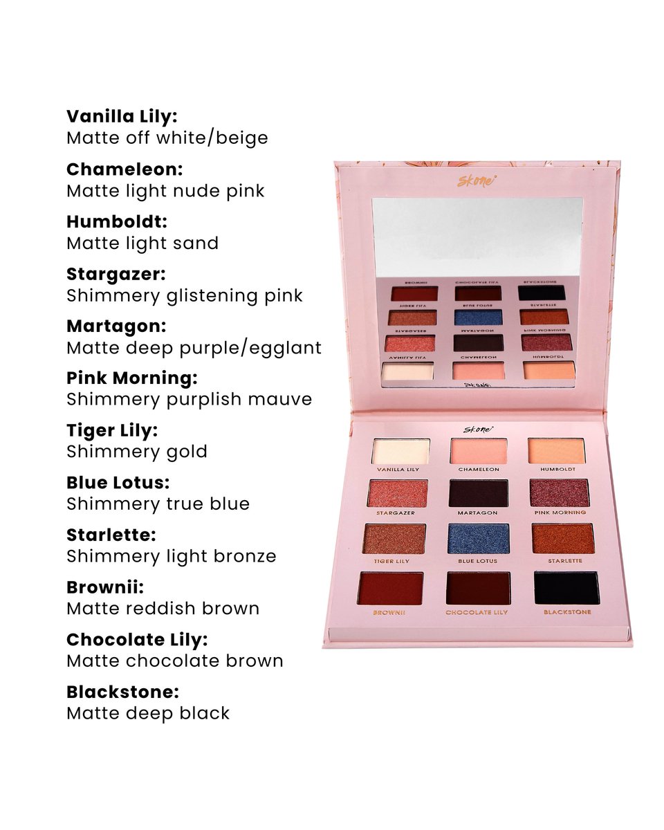 SKONEcosmetics's tweet photo. The Lilies Eyeshadow Palette brings 12 shades inspired by lilies around the world, with high-impact pigment and skin-loving ingredients.

Which shade would you try first?

#makeupartist #makeuplover #beautybrand #makeupbrand #cosmeticbrand #crueltyfreemakeup #skonecosmetics https://t.co/23LQTJM5Z5