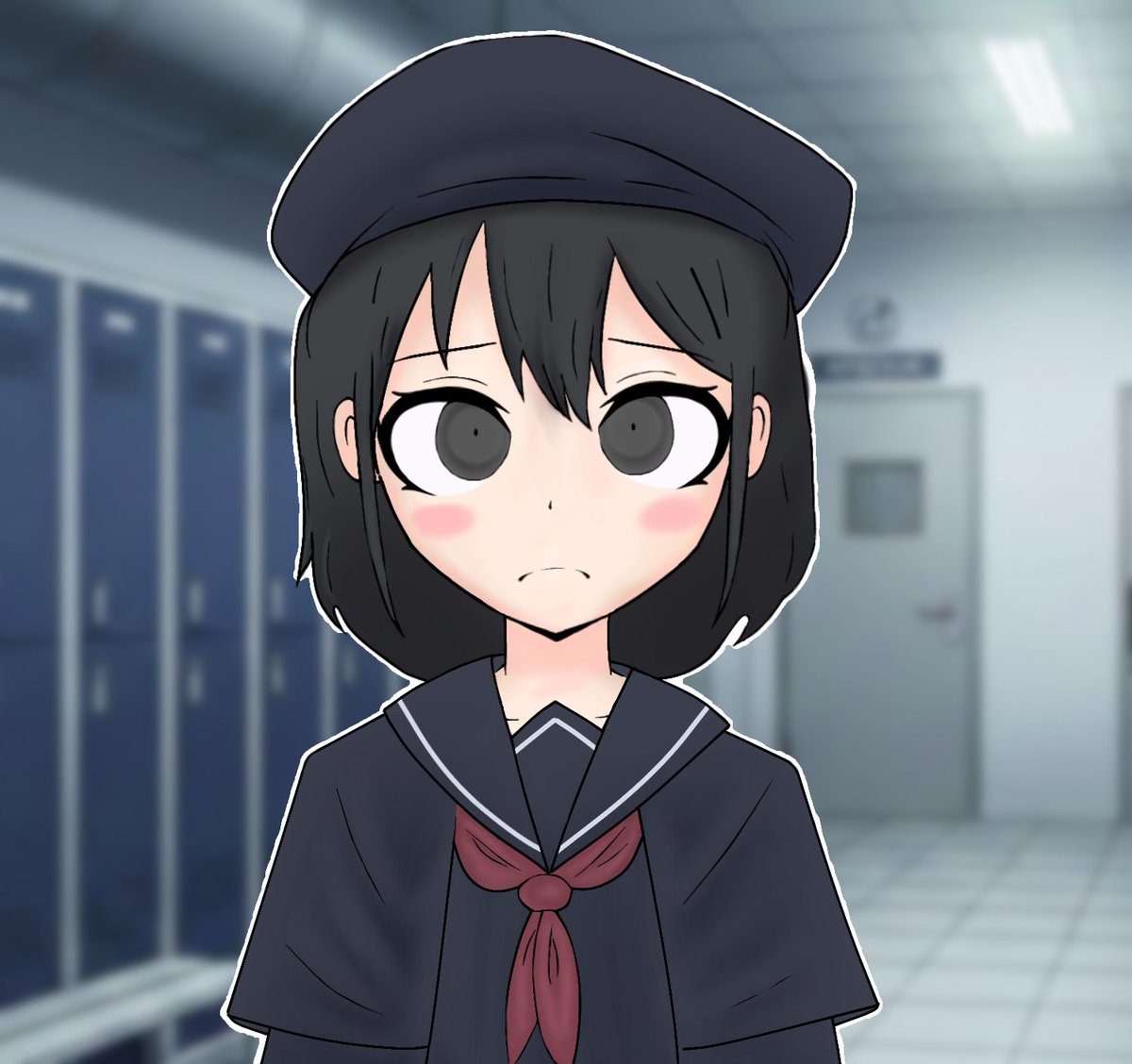 teleposan's tweet photo. Tried Danganronpa art-style, does it look alike https://t.co/GvMCevw1ST