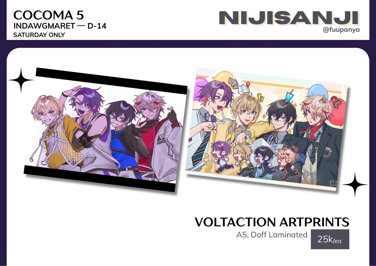 fuupanya's tweet photo. [❤️ and 🔄 appreciated!]

Hello!! Here’s my catalogue for #COCOMA5 !✨
📍 Indawgmaret @ D-41 (DAY 1 ONLY)
🗓️ Saturday, 12 September 2026 (Dian Ballroom Hotel Ciputra)
🍞 OTS ONLY
🍞 Strange Eden, VS AMBIVALENZ, NIJISANJI JP (VOLTACTION)
#cocoma5catalogue https://t.co/01ArJlKQSW