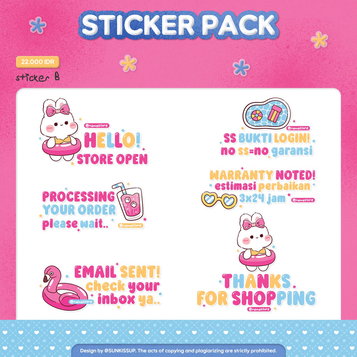 Sunkissup's tweet photo. help repost .. ❤︎

hello___O! ⭐️🌀 aku punya ready stock sticker pack untuk personal &amp;&amp; business needs. harga dan infonya bisa cek di pict ya { code stiker A-J } 🧺💭 bisa ditake sekarang via DM jika berminat. thank youuu! ‹3

#zonauang #bealanja https://t.co/ZlVkbUM7uU
