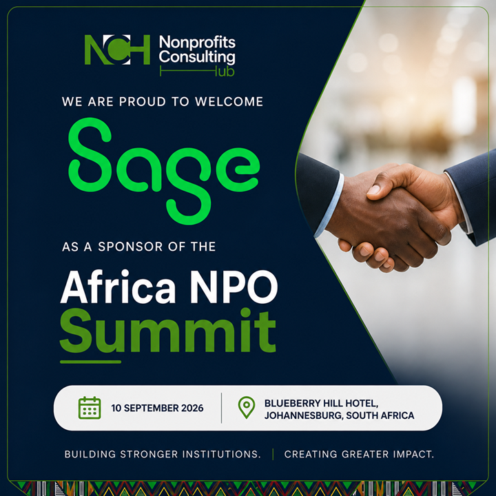 SageGroupZA's tweet photo. Stronger institutions create greater impact.

Sage is proud to partner with Nonprofits Consulting Hub for the Africa NPO Summit 2026 on 10 September in Johannesburg.

A day focused on connection, capability and building stronger organisations.

#AfricaNPOSummit https://t.co/LJuze7jDqh