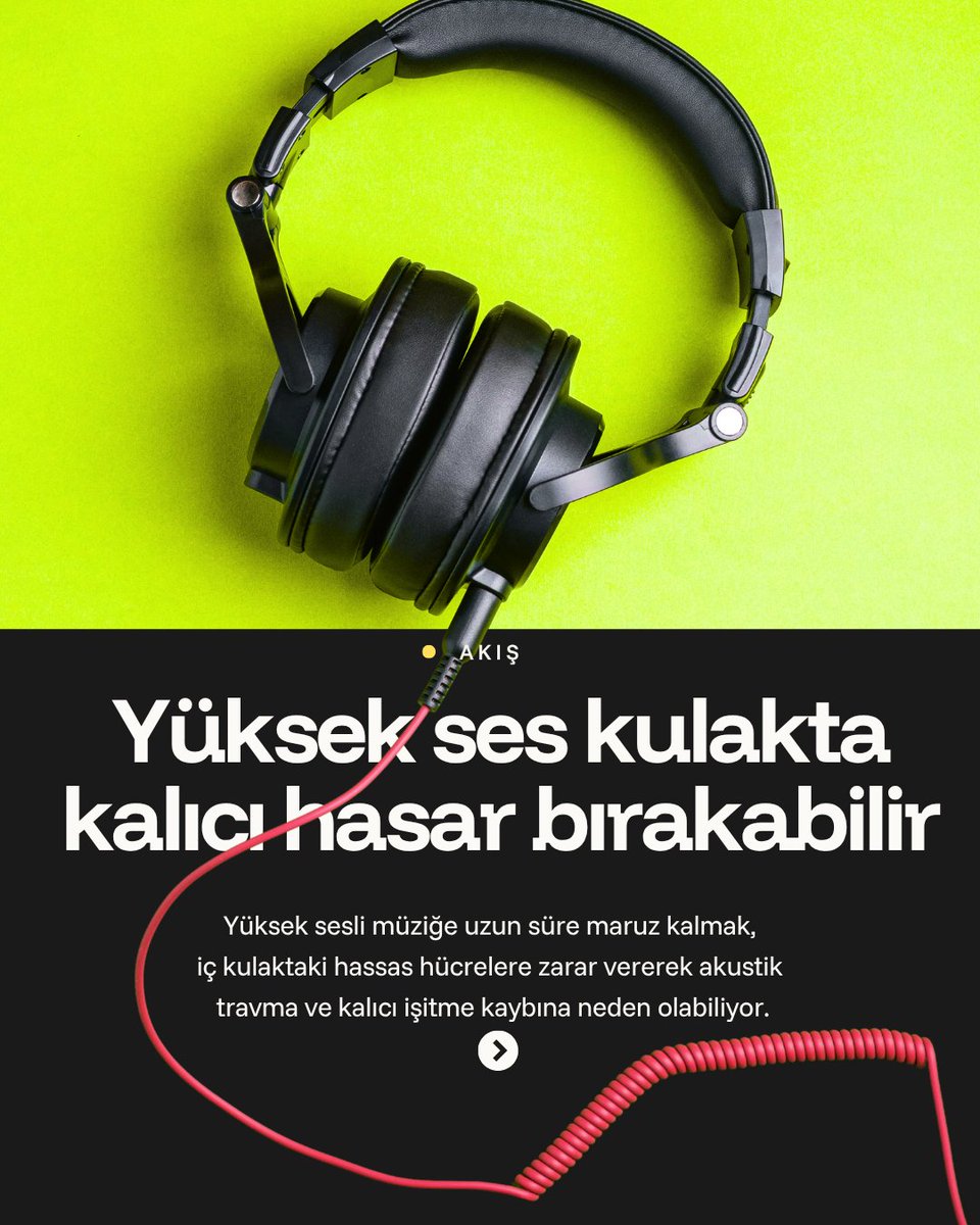 aaspotcom's tweet photo. Yüksek sesli müziğe uzun süre maruz kalmak, iç kulaktaki hassas hücrelere zarar vererek akustik travma ve kalıcı işitme kaybına neden olabiliyor

https://t.co/UoyFW5X3TR https://t.co/y2XT7zY3b3