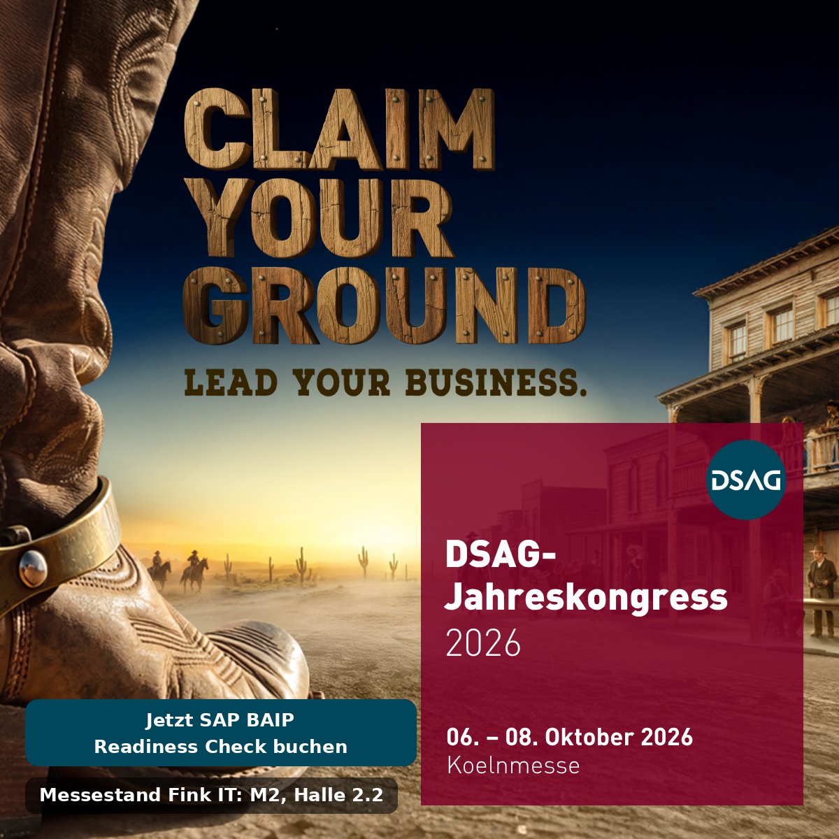fink_it's tweet photo. SAP BAIP aka SAP BTP-Readiness auf DSAG für ihr Unternehmen checken
Wichtig: Buchen Sie sich vorab einen Termin an unserem Stand, damit wir uns direkt Zeit für Sie nehmen können:
👉 https://t.co/faTiNkQTWs
Stand M2, Halle 2.2.
#SAPBAIP #BusinessAI #DSAGJK26 #FinkIT https://t.co/8e7bQE4O4f