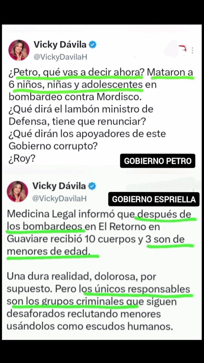 Eclides3's tweet photo. Aquí sí encontramos la verdadera lambona del periodismo colombiano.
"La Nuera de la Mafia" se acomoda y presenta la noticia de acuerdo a su interés político.
Vicky Dávila, eres la mayor vergüenza de la prensa nacional. https://t.co/mJS2HHjB6V