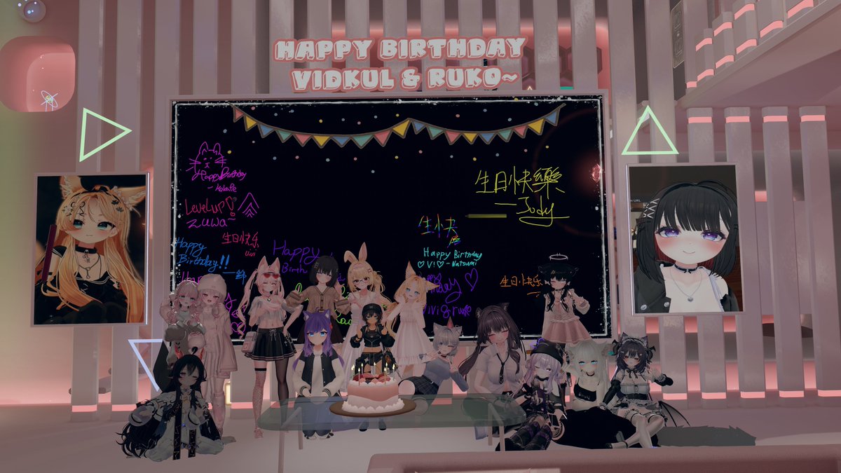 Shaeliayu's tweet photo. Happy Birthday to Ruko &amp; Vidkul!! 🥳🎉🎂
May you two have a wonderful year ahead!!
[August 30 &amp; 31]

Special thanks to Zuwa for making the world!! ✨
The world has so much pics memories shown through the years together! https://t.co/HT58MkzyYC