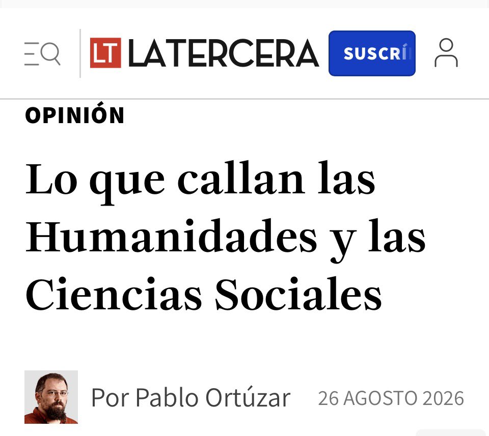 Yanko_Gonzalez's tweet photo. 1/3 Pablo Ortúzar y yo somos antropólogos. Y viene escribiendo en la prensa cosas como esta a propósito de las ciencias sociales: “¿Es posible replicar en Chile este ejercicio? Yo creo que sí. Posible y necesario, pues parecen visibles patologías similares a las de la academia norteamericana”, basado en un informe muy parcial solicitado por dos universidades estadounidenses y que coloca a la antropología entre los casos más problemáticos.

Antes de importar ese diagnóstico convendría recordar algo elemental. La antropología nació profundamente imbricada con el evolucionismo, el colonialismo y las jerarquías occidentales, y una parte decisiva de su historia posterior consistió precisamente en someter esas herencias a crítica. Su atención al poder, a los pueblos indígenas, a la diversidad cultural o a las formas subordinadas de existencia se convirtió en una parte decisiva de su objeto de estudio, pues experimentó