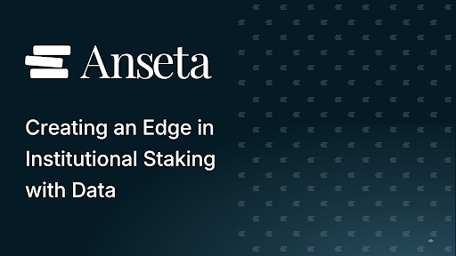 AnsetaHQ's tweet photo. Staking is now a core pillar of corporate treasury management, but deploying more capital isn't enough to scale.

Enterprises need better data. 📊

In our latest blog, we break down how curated onchain data gives enterprises an operational edge in: 
✅ Strategic yield selection 
✅ Real-time infrastructure oversight 
✅ Automated reconciliation & auditability

Stop flying blind. Read how to optimize your staking strategy: https://t.co/mI5eJkgmhR