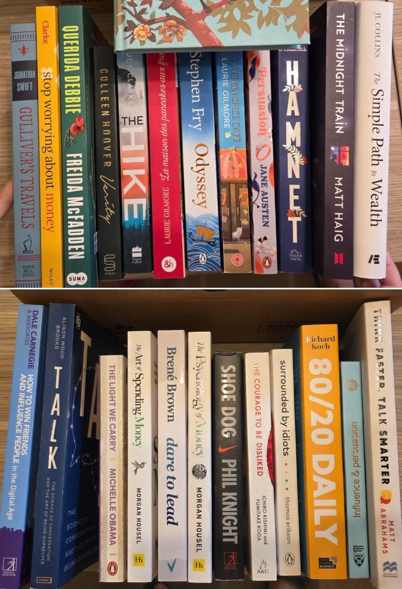 bysoniamarta's tweet photo. TODAY IS THE DAY. 
I’m flying to Dublin for the university🍀.
And somehow, the hardest part of packing was not the logistics. It was choosing which books to leave behind.
A guest offered to pay to ship two boxes of my favourite books to Dublin!!!
It means the world to me🤩Thanks https://t.co/CWitJMkorl