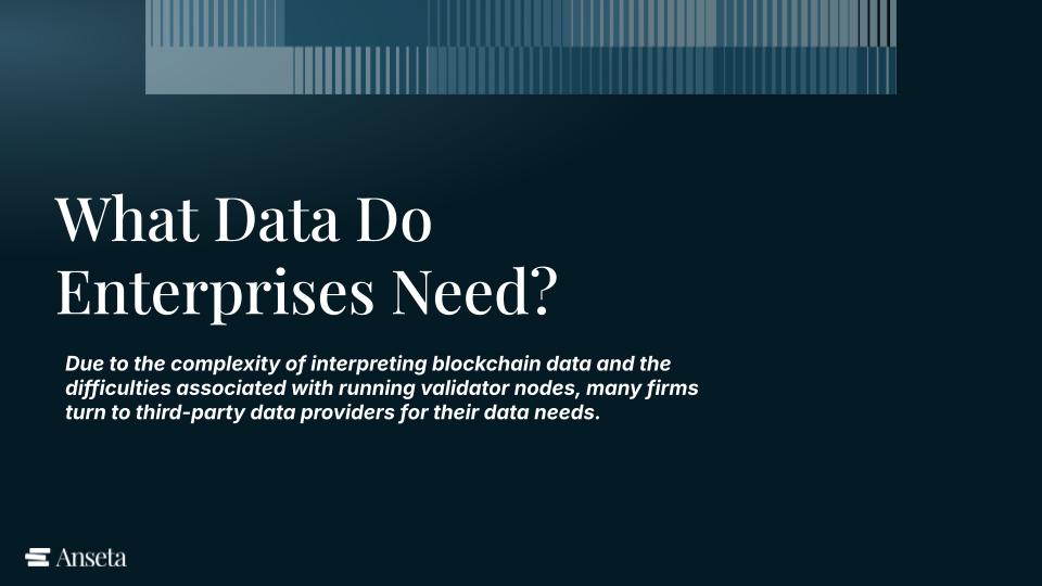 AnsetaHQ's tweet photo. Staking is now a core pillar of corporate treasury management, but deploying more capital isn't enough to scale.

Enterprises need better data. 📊

In our latest blog, we break down how curated onchain data gives enterprises an operational edge in: 
✅ Strategic yield selection 
✅ Real-time infrastructure oversight 
✅ Automated reconciliation & auditability

Stop flying blind. Read how to optimize your staking strategy: https://t.co/mI5eJkgmhR