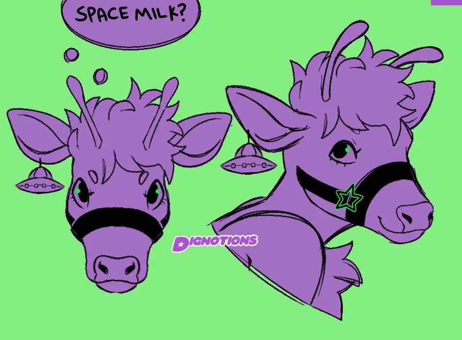 DIGNOTIONS's tweet photo. Old cow doodle for an adopt I never finished! https://t.co/94h7meXzN0