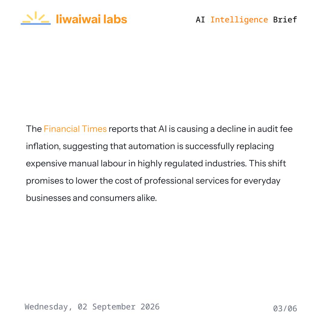 liwaiwaicom's tweet photo. Here are the latest news in the #TechIndustry today

Read up on today's intelligence at https://t.co/Bnqkt8p8iA 

#Liwaiwai #IntelligenceBrief #CurrentEvents #AgenticAI #OpenAI #DataCenters #GoogleGemini #ClaudeFable #Anthropic #AIBenchmarking #AIGovernance #Regulation https://t.co/T8nrmBM9Qg