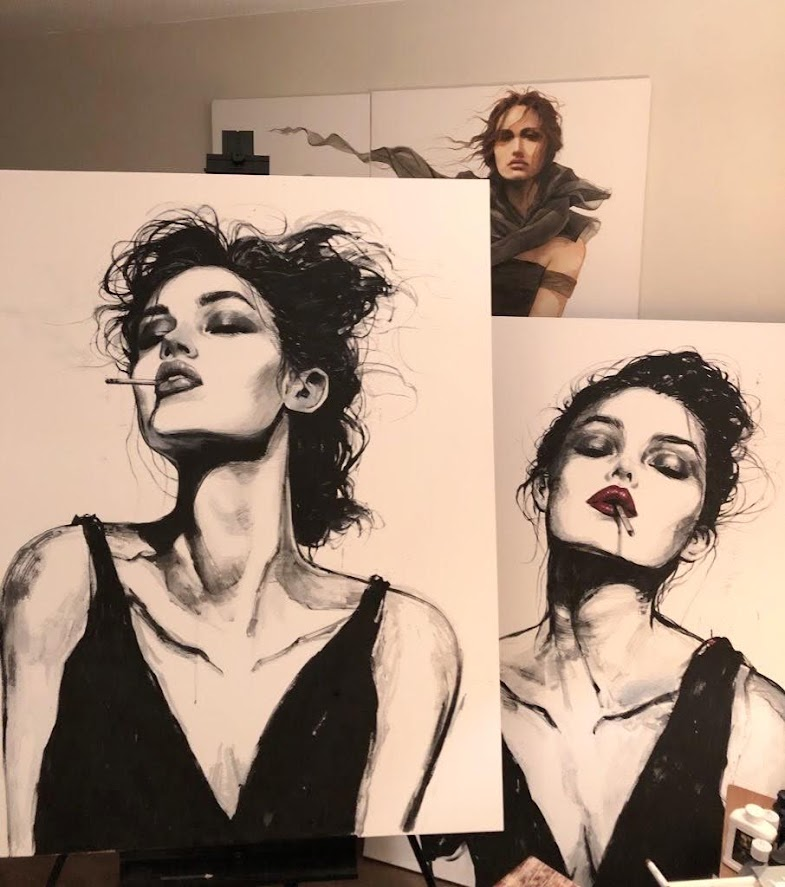 totherootz's tweet photo. GM! 

"The Rebel Within"
Tomorrow, Sep 3 
First 4 pieces go live.

⚫️ NFT + Physical
⚪️ Canvas ships free, worldwide
⚫️ Canvas size: 60x48" (152x121cm)