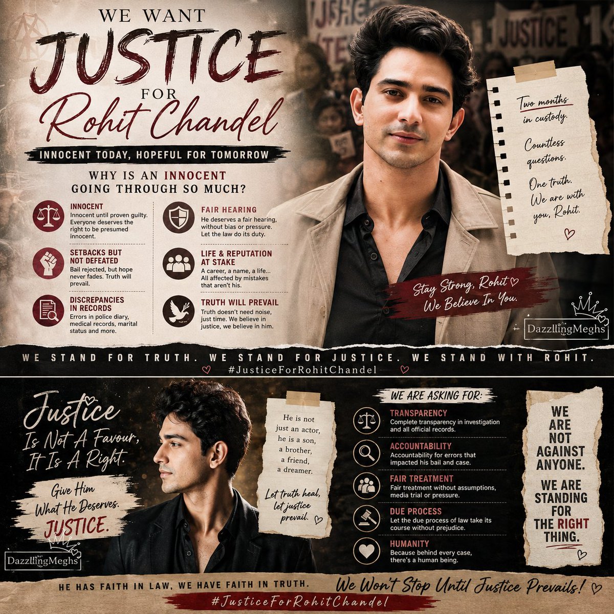 Hommies78426073's tweet photo. Lets do a activity for Rohit chandel ⚖️❤️

why is an innocent going through so much 🥹❤️

WE WANT JUSTICE FOR ROHIT CHANDEL 

#RohitChandel
#JusticeForRohitChandel https://t.co/FVDiHqbTSH