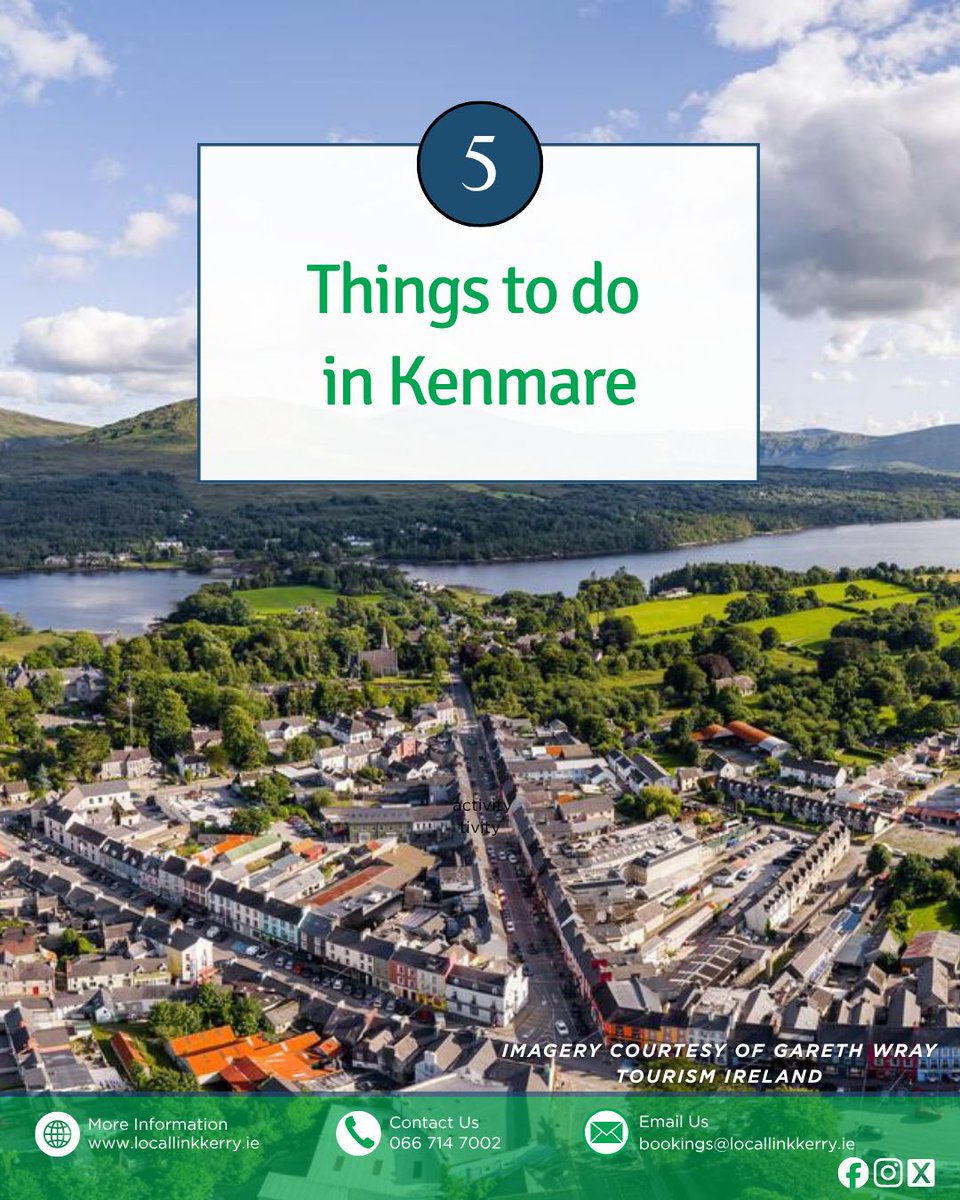 TFILocalKerry's tweet photo. Plan your Kenmare adventure with Local Link Kerry! 🚌
With TFI Local Link Kerry's routes to Kenmare, it’s easy to enjoy boat tours, horse trekking, golf, great food and more! 👉️https://t.co/33LHSgK872 💚
#Kenmare #VisitKerry #ExploreIreland #ThingsToDoInKerry #Kerry https://t.co/EWEvN4RFqG