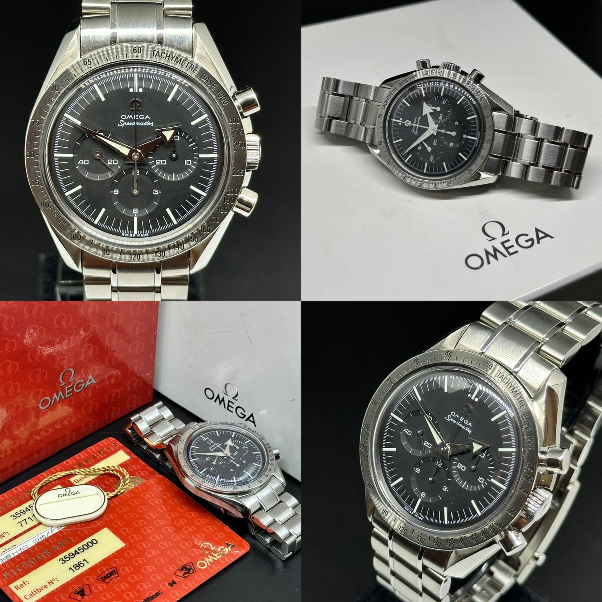 TheWatchSpy's tweet photo. This 1998 Omega Speedmaster Broad Arrow 35945000 with Omega presentation boxes, cards and instruction booklet is in excellent condition and has passed our in-house due diligence and inspection criteria. Price £4250 https://t.co/vVMFoxAFnF