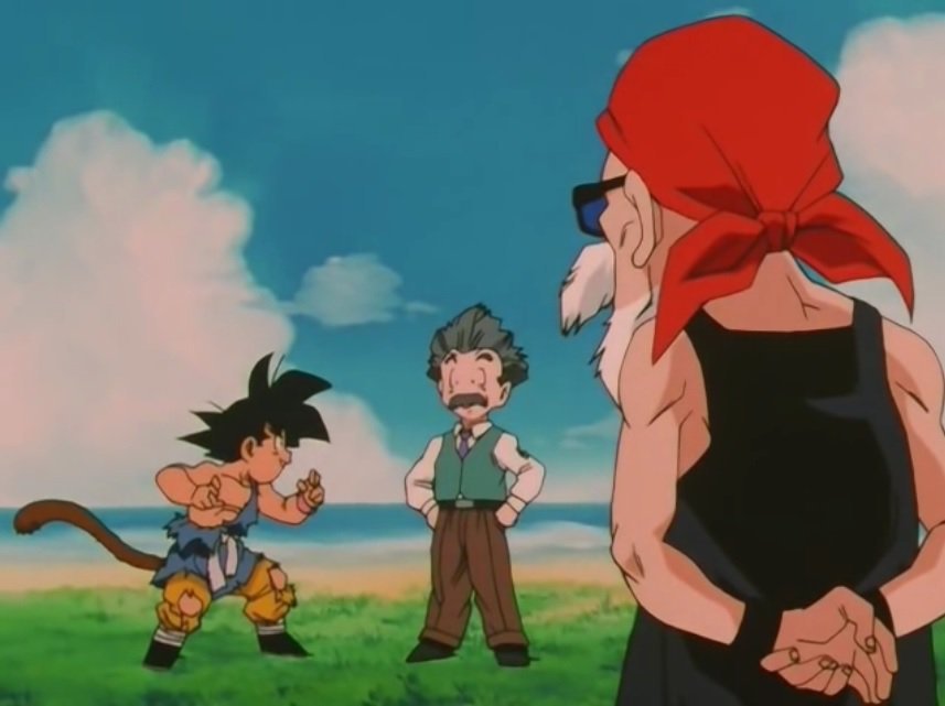 erisusariel's tweet photo. 私がドラゴンボールGT好きなシーンの1つ
最終回で悟空、クリリン、亀仙人が揃うシーン https://t.co/dUpTlIrAeP