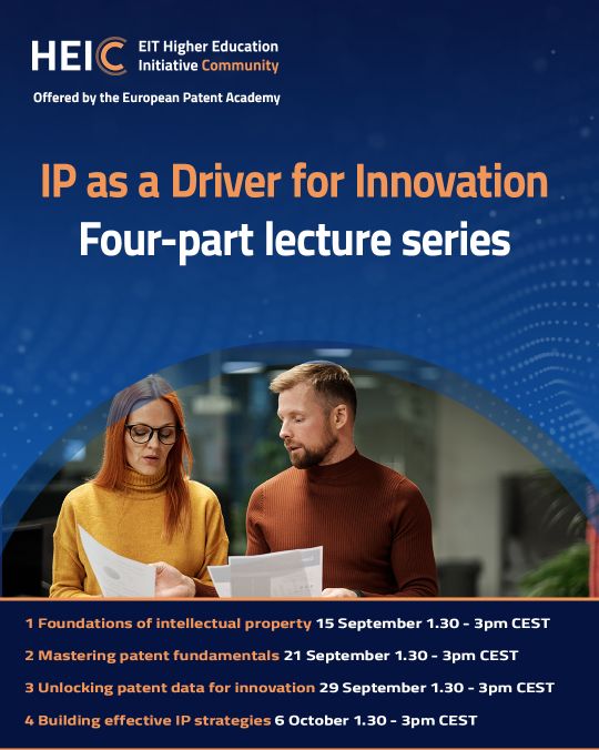 PEITI_USAL's tweet photo. 📜 | Si trabajas en innovación, transferencia o propiedad intelectual, esto te interesa:

La European Patent Academy ofrecen un ciclo de sesiones gratuito y certificado sobre PI, patentes y estrategias de innovación #HEIPowered

📅 15 sept (Comienzo)
👉 https://t.co/IeWTRPwnZD https://t.co/2PCCPy5yDv