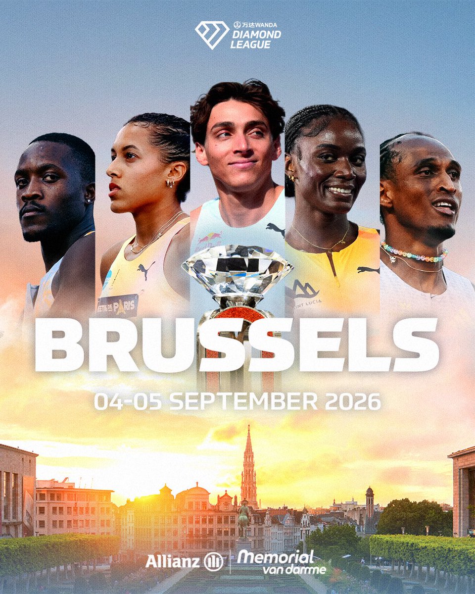 Diamond_League's tweet photo. THE FINAL 🇧🇪

It all comes down to this 😤 #DiamondLeague trophies are on the line 💎

Meet day 🗓️ September 4-5

Find out where to watch: https://t.co/MaPQQKnoYr https://t.co/JRAhPCMrYx