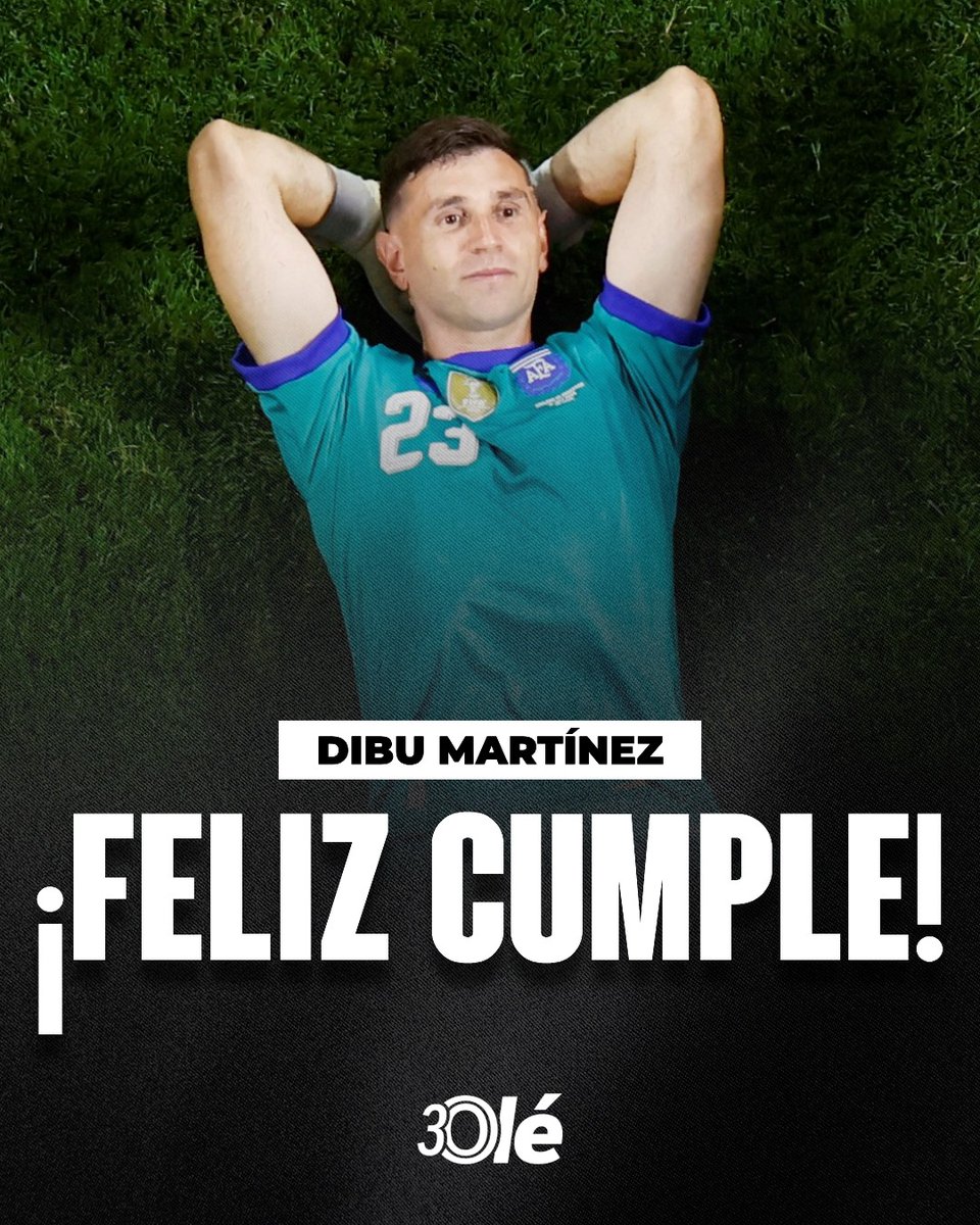 DiarioOle's tweet photo. ¡FELIZ CUMPLE, SEÑOR DIBU! 🕺🩵🧤

34 años para nuestro arquero de mil batallas. Salud, CAMPEÓN 💪🇦🇷 https://t.co/0XzSzHL3Jt