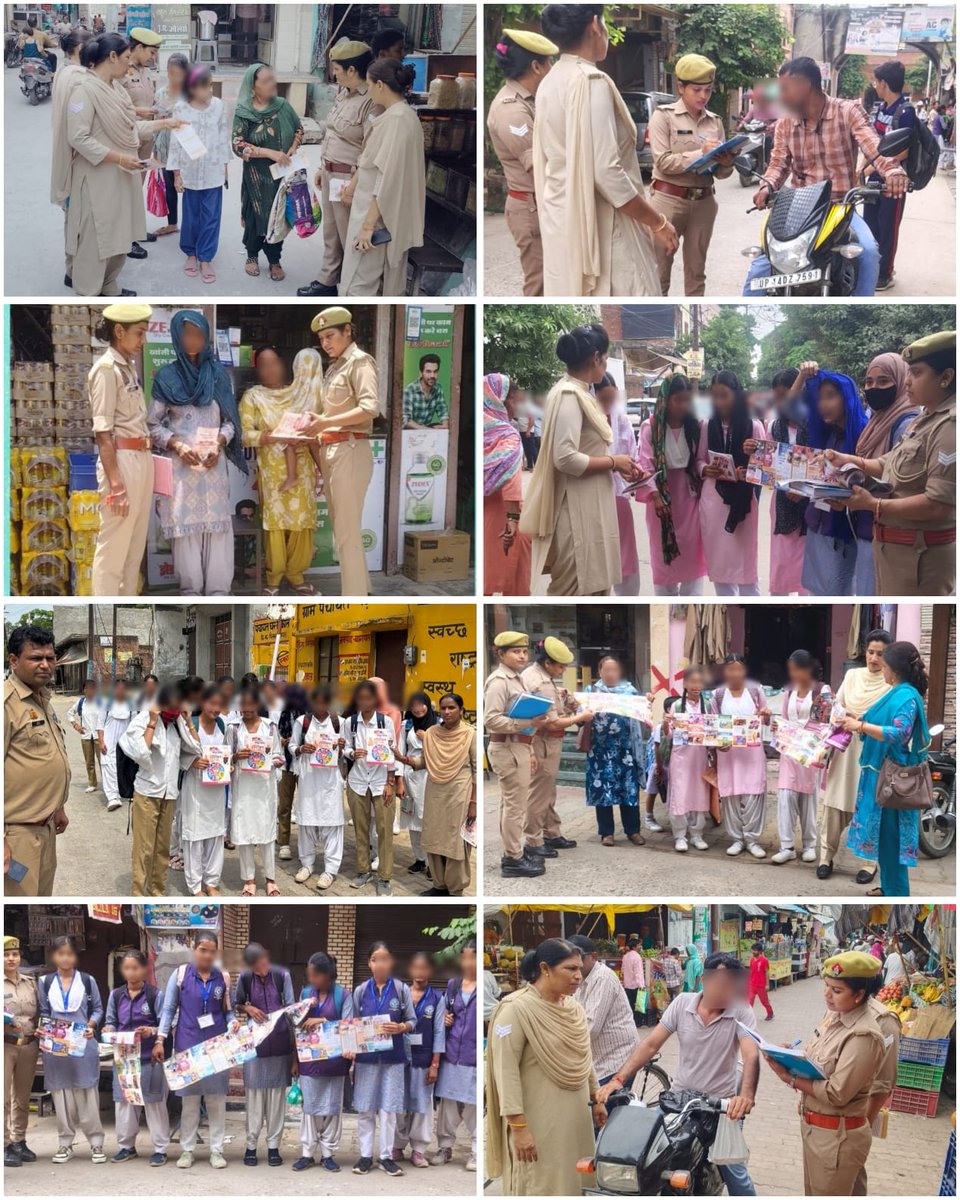 baghpatpolice's tweet photo. #baghpatpolice
#MissionShakti5
पुलिस अधीक्षक बागपत के निर्देशन में मिशन शक्ति 5.0 के द्वितीय चरण के अंतर्गत जनपद बागपत के समस्त थानों की मिशन शक्ति टीम द्वारा महिलाओं एवं बालिकाओं की सुरक्षा, सम्मान एवं स्वावलंबन हेतु जागरूकता कार्यक्रम आयोजित किया गया। इस दौरान महिलाओं/बालिकाओं को 1090, 181, 112, 1076, 1930 व 1098 हेल्पलाइन के संबंध में जानकारी दी गई तथा महिला संबंधी अपराधों से बचाव के प्रति जागरूक किया गया तथा ऑपरेशन मजनू के तहत संदिग्ध युवाओ को चेक कर हिदायत दी गई।
#MissionShaktiUPP
#UPPCares
#UPPolice